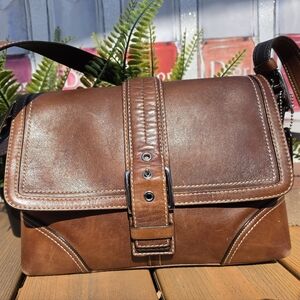 Vintage Coach Hampton Flap Shoulder Bag. Y2K 2007